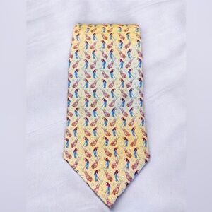 Burma Bibas men’s necktie 100% silk with golf theme multicolored 59”